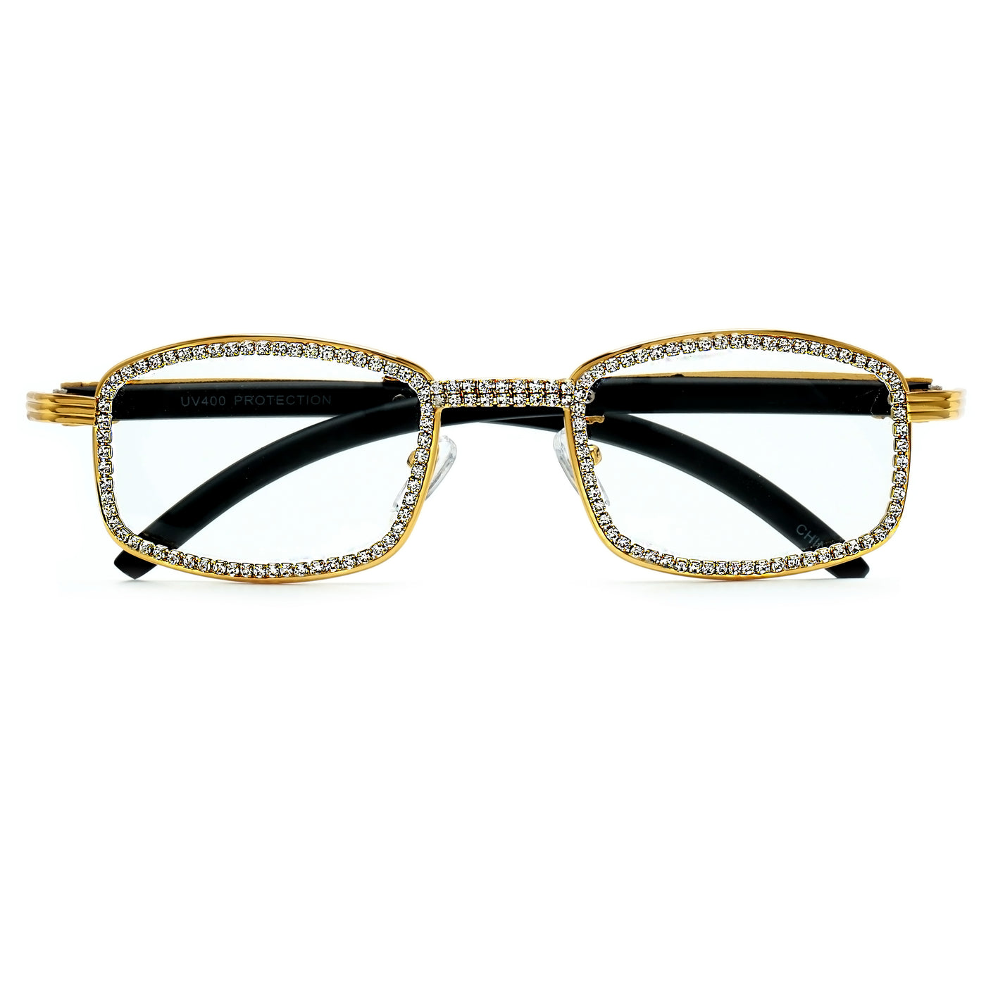 Crystal Embellished Clear Eye Wear