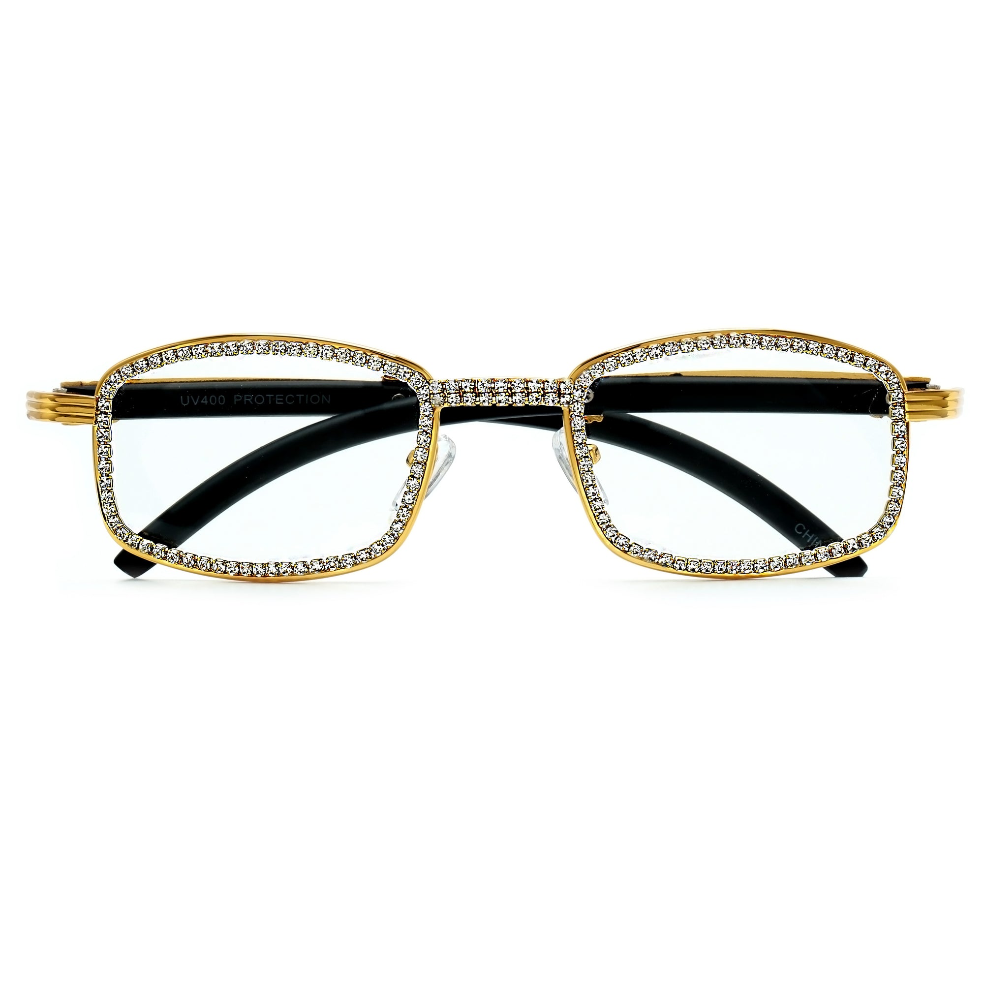 Crystal Embellished Clear Eye Wear
