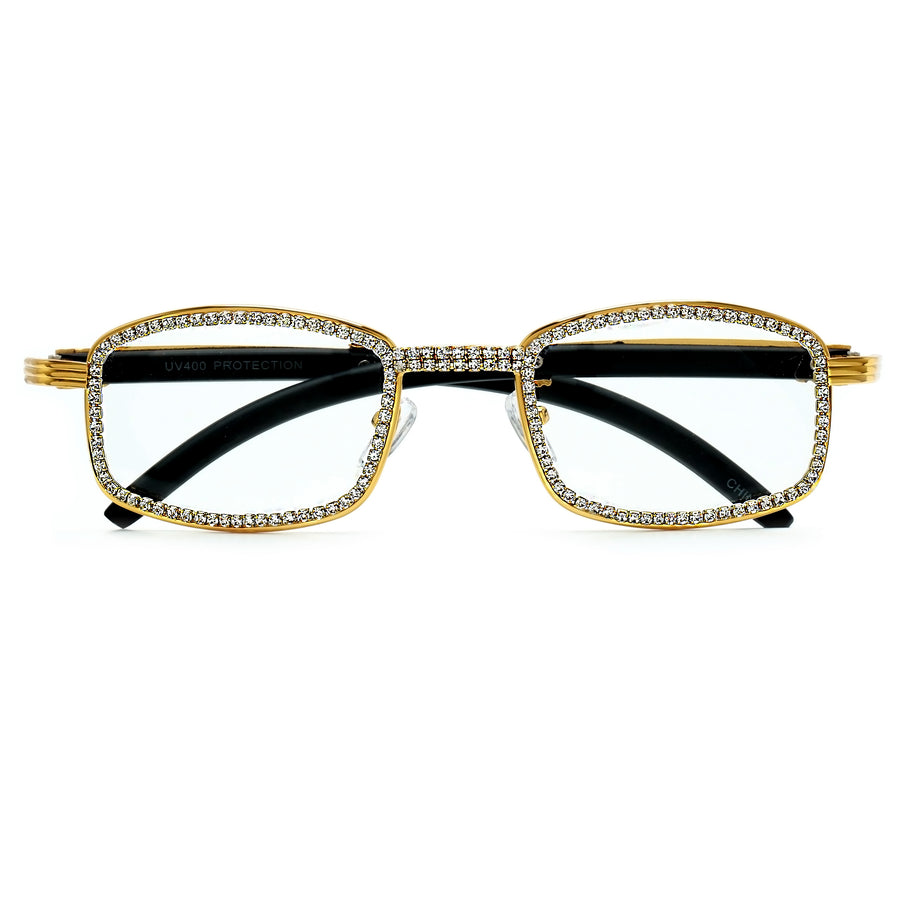 Crystal Embellished Clear Eye Wear