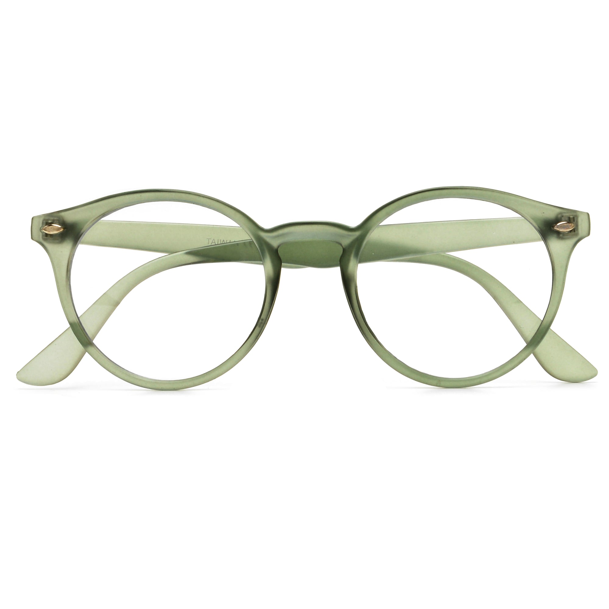 Crystal Clear Retro Inspired Round Keyhole Bridge Clear Lens Eyewear - Sunglass Spot