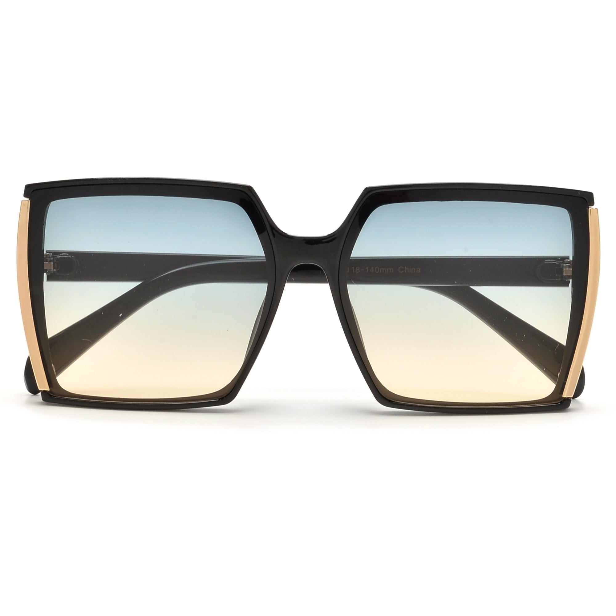 Thick gold frame clearance sunglasses