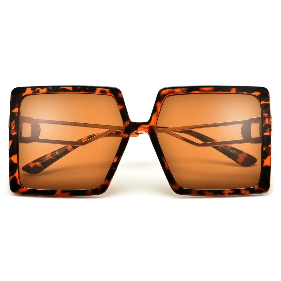Oversize Bold Full Coverage Square Silhouette Sunnies - Sunglass Spot