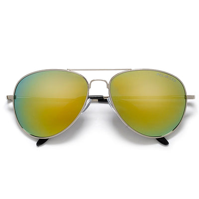 Polarized Classic Aviator with Colorful Reflective Lens Sunglasses - Sunglass Spot