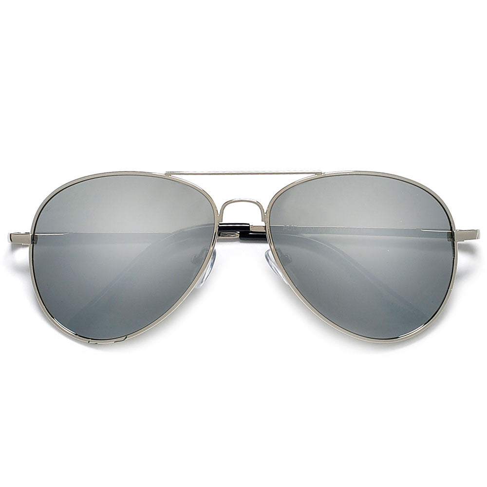 Polarized Classic Aviator with Colorful Reflective Lens Sunglasses - Sunglass Spot