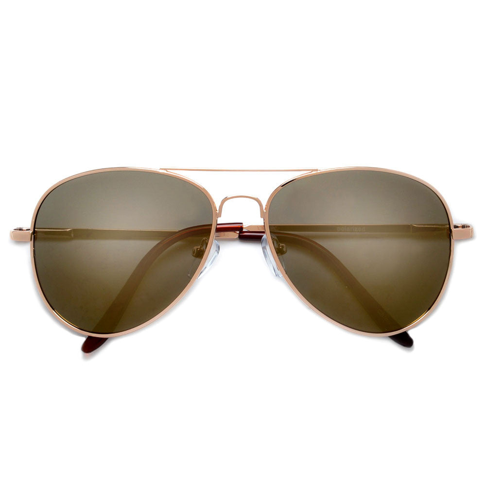 Polarized Classic Aviator with Colorful Reflective Lens Sunglasses - Sunglass Spot