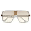 Oversize Squared Frame Colorful Temple Sunnies
