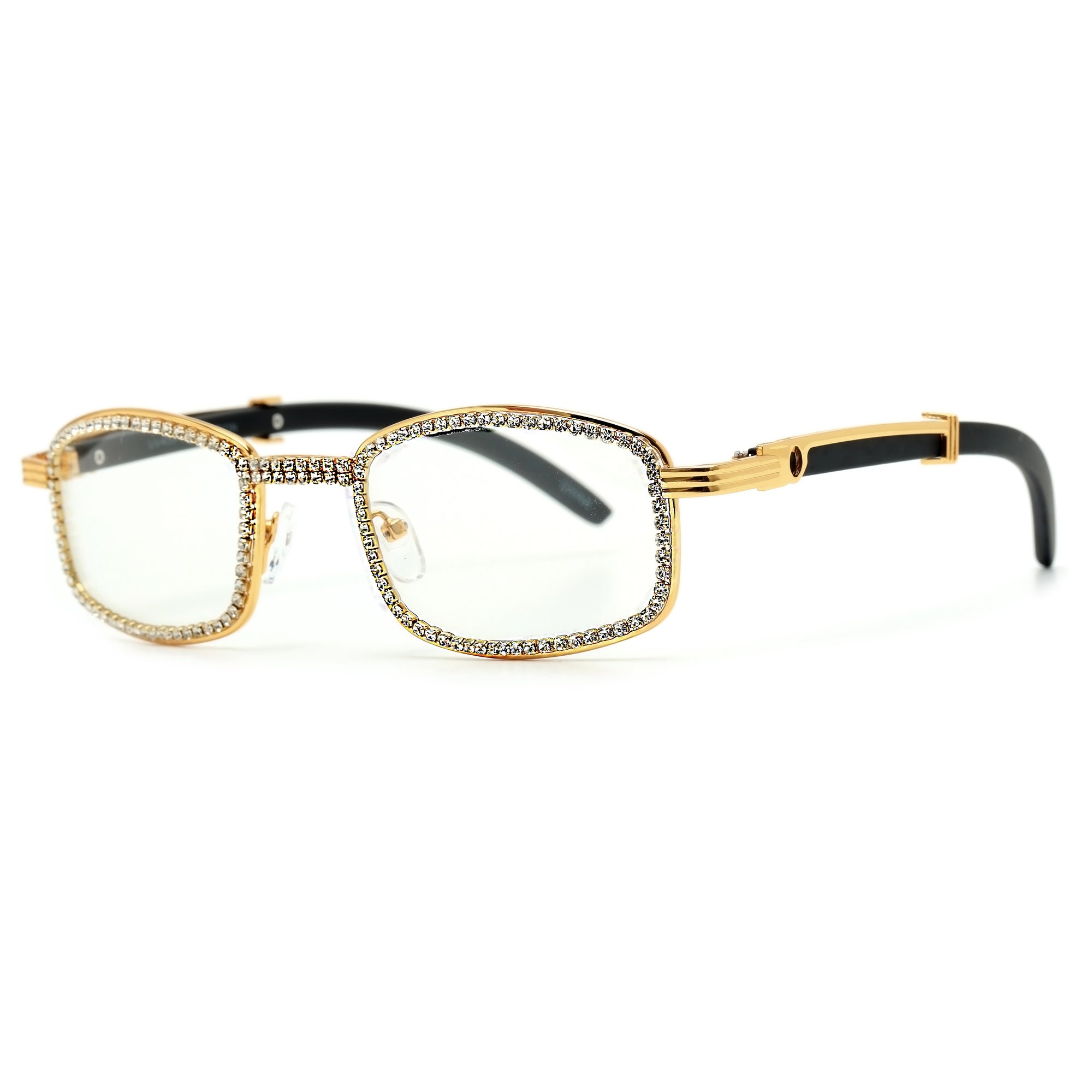 Crystal Embellished Clear Eye Wear