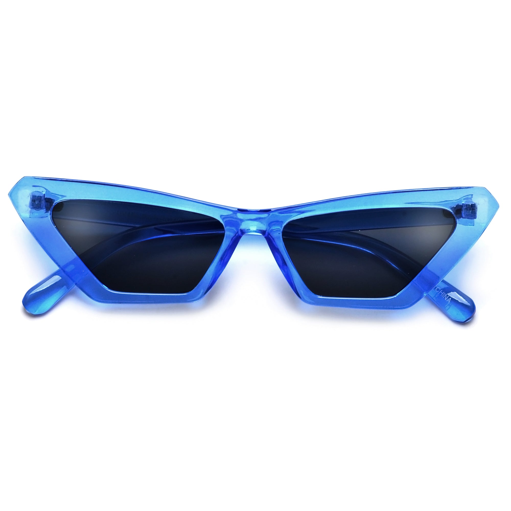 Electric Neon Bright Narrow Cat Eye Sunnies - Sunglass Spot