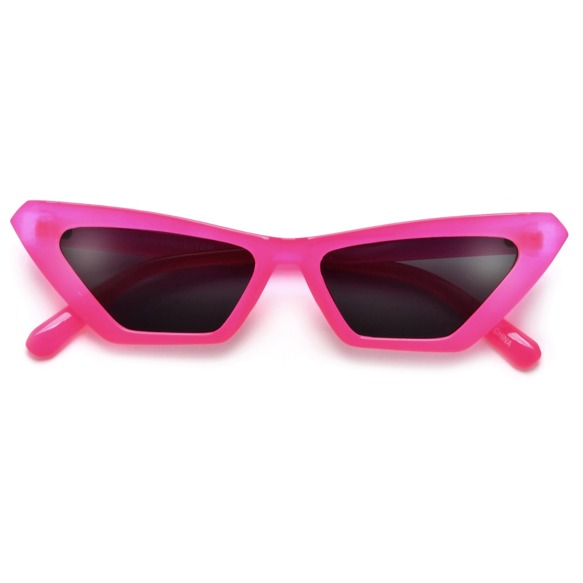 Electric Neon Bright Narrow Cat Eye Sunnies - Sunglass Spot