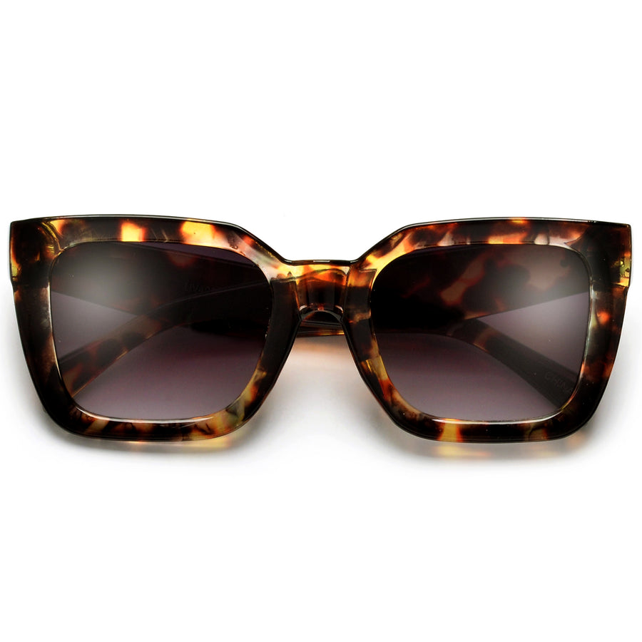 Chunky Squared Off Cat Eye Sunnies - Sunglass Spot