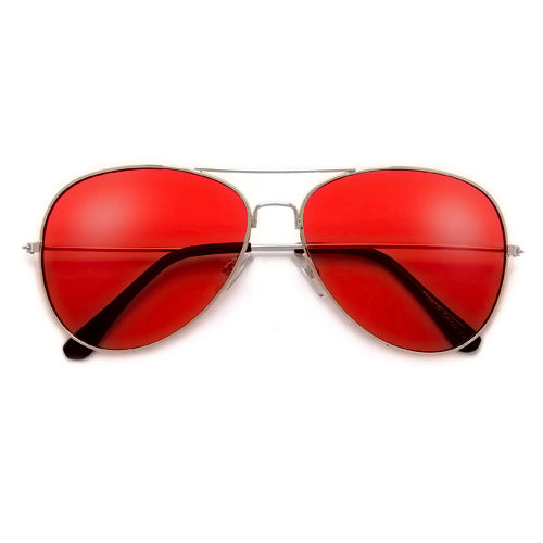 Rock Star Status Classic Colorful Teardrop Aviator - Sunglass Spot
