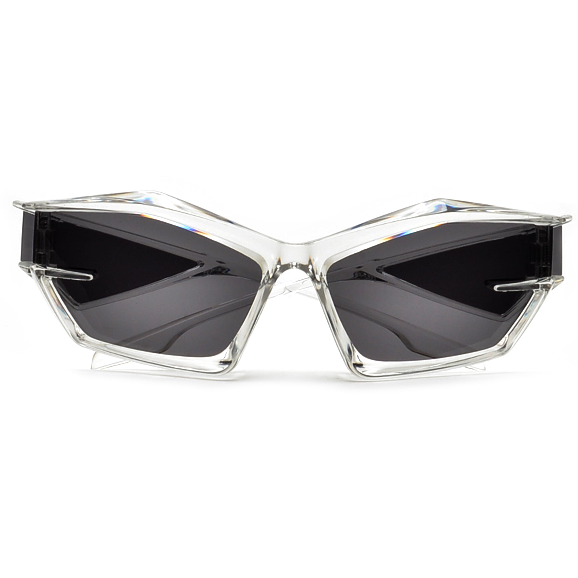 Oversize Ultra Edgy Side Window Temple Sunnies