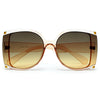 Bold Oversize Gold Accent Sunnies