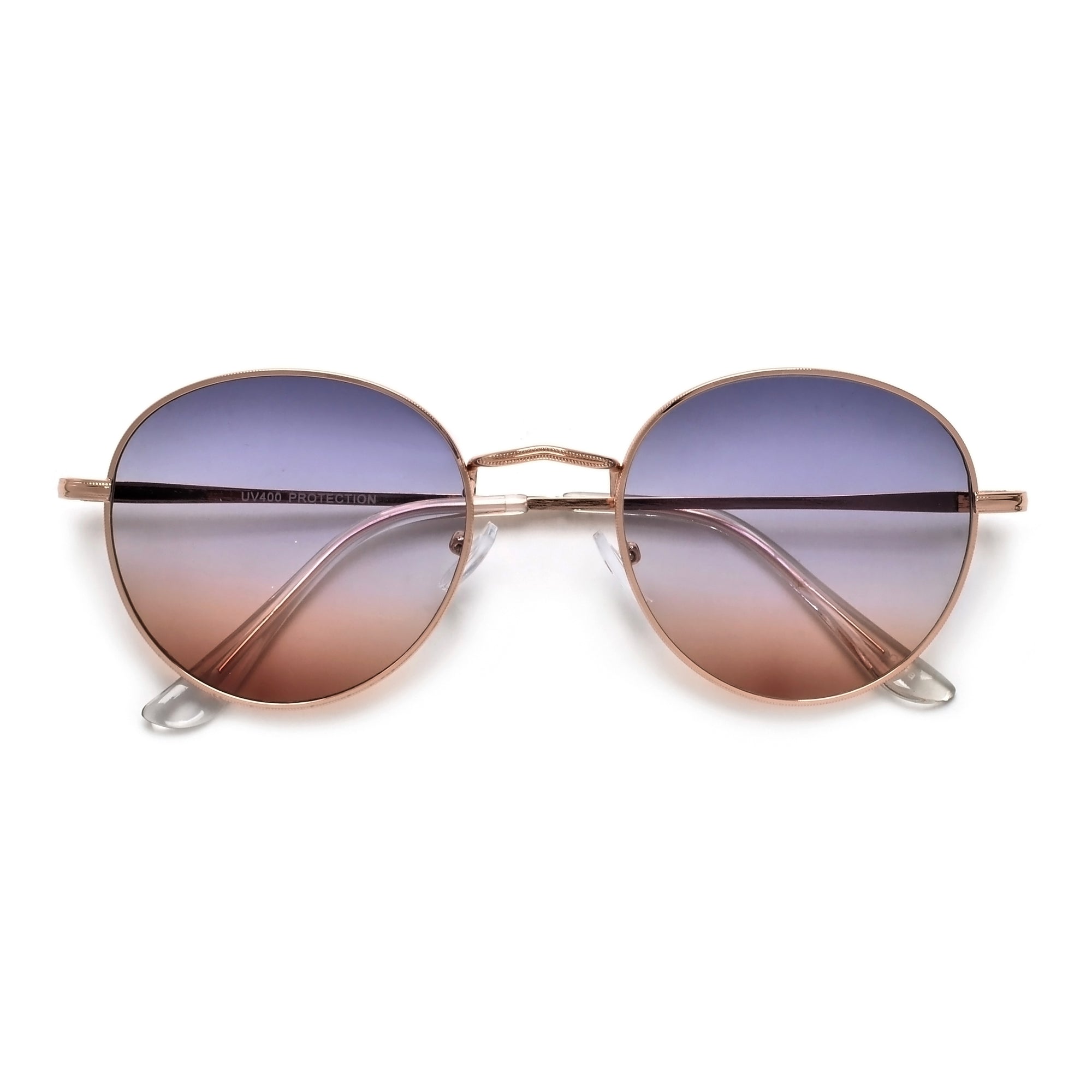Oversize Retro Round 54mm Lightweight Metallic Colorful Mirrored Lens Sunglasses - Sunglass Spot