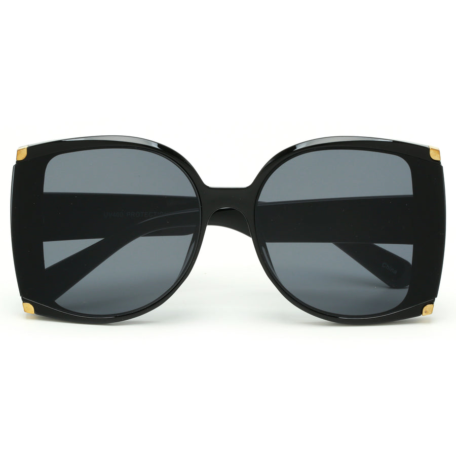 Bold Oversize Gold Accent Sunnies