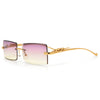 Rimless Leopard Temple Ultra Chic Sunnies
