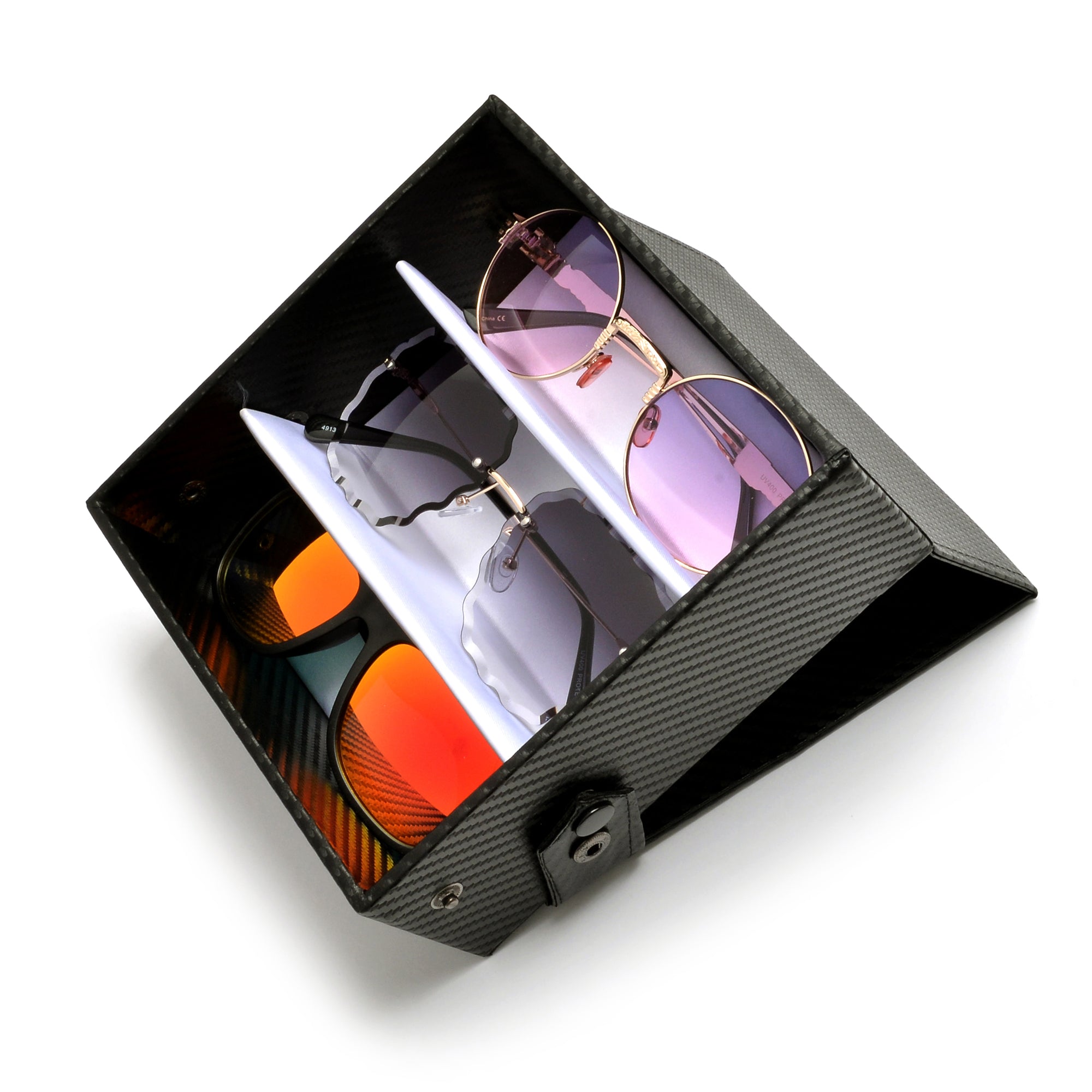 Sleek Carbon Fiber Sunglass Display - Sunglass Spot