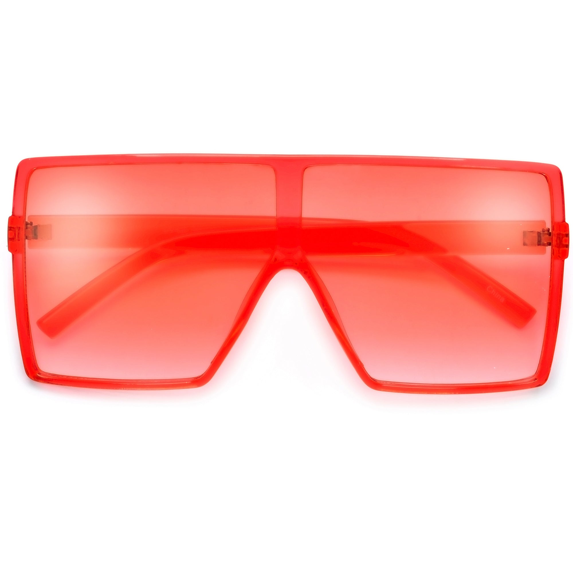 Oversized 71mm Bold Squared Off Visor Inspired Sunglasses - Sunglass Spot