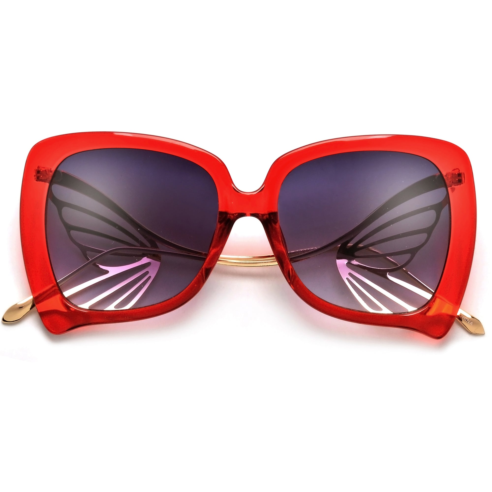 Show Stopping Oversize Butterfly Sculpted Sunnies - Sunglass Spot