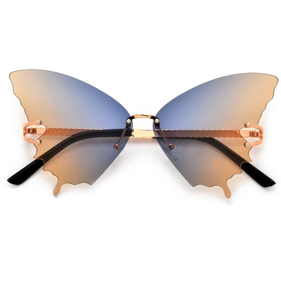 Ultra Cute Rimless Butterfly Sunnies