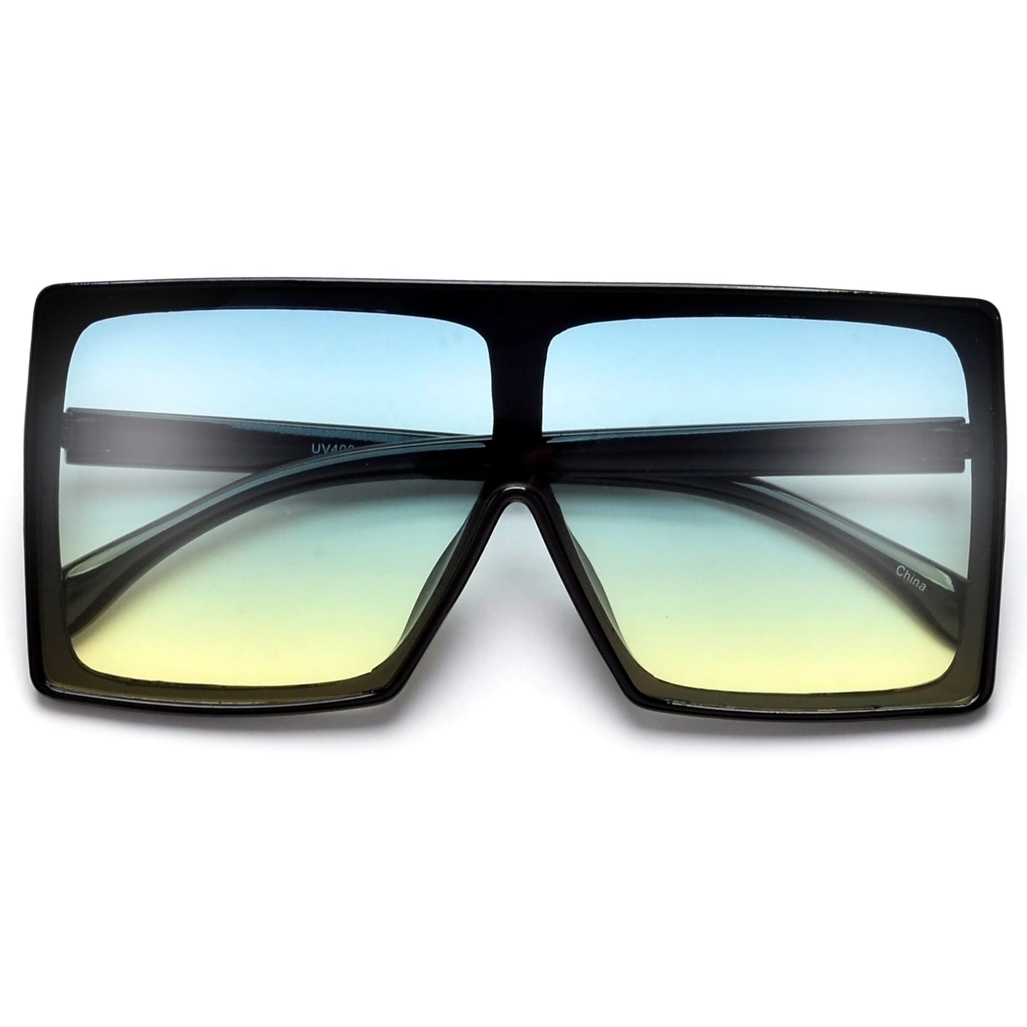 Oversize Bold Squared Off Block Super Shields - Sunglass Spot