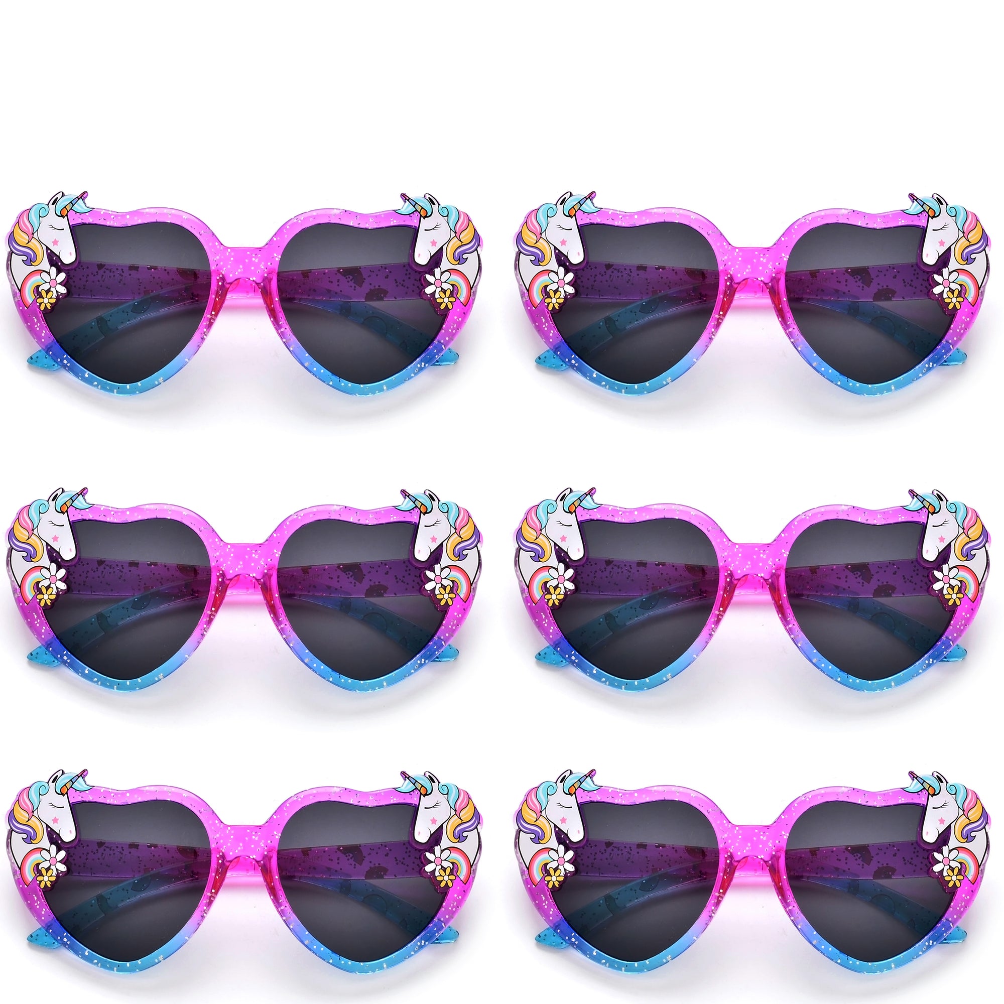 KIDS ADORABLE GLITTERED UNICORN HEART SUNNIES