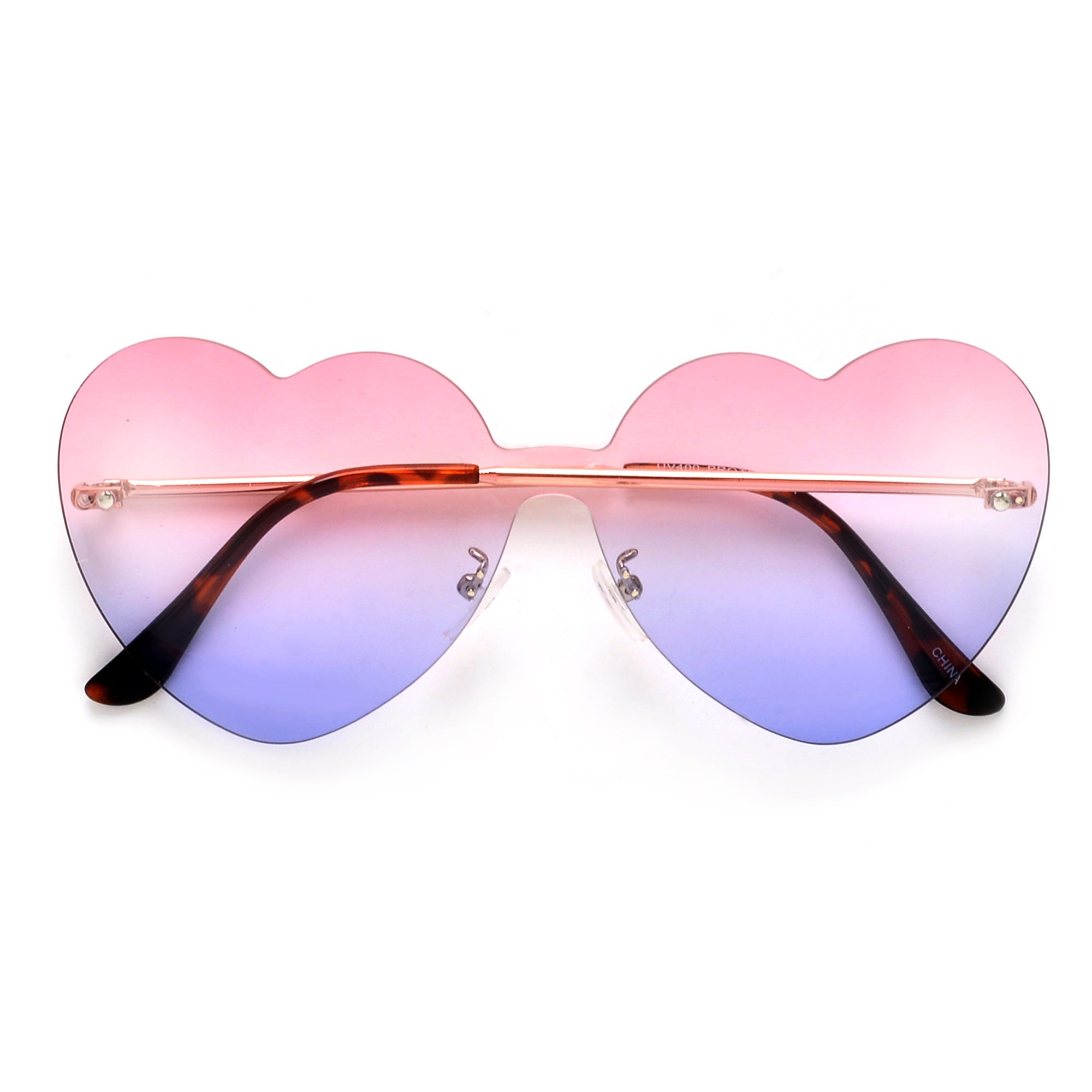 Oversize Cute Rimless Heart Sunnies
