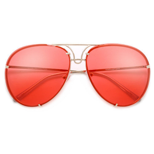Oversize 67mm High Fashion Designer Inspired Artistry Crafted Aviator Sunglasses - Sunglass Spot