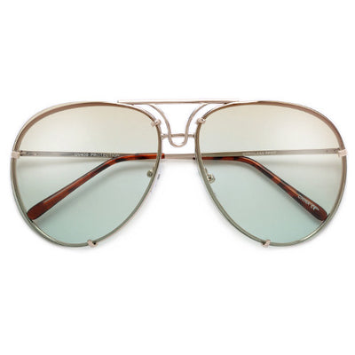Oversize 67mm High Fashion Designer Inspired Artistry Crafted Aviator Sunglasses - Sunglass Spot
