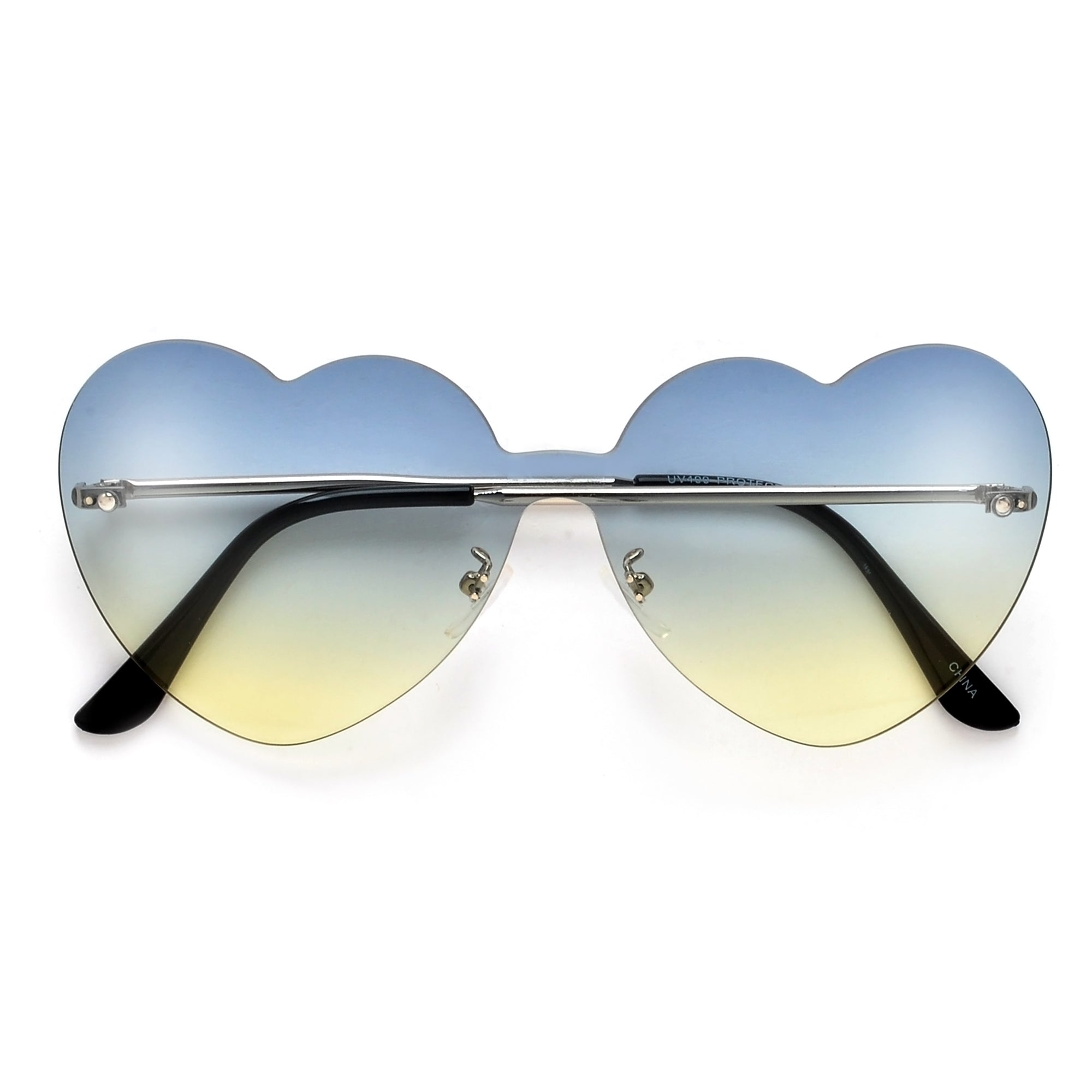 Rimless best sale heart sunglasses