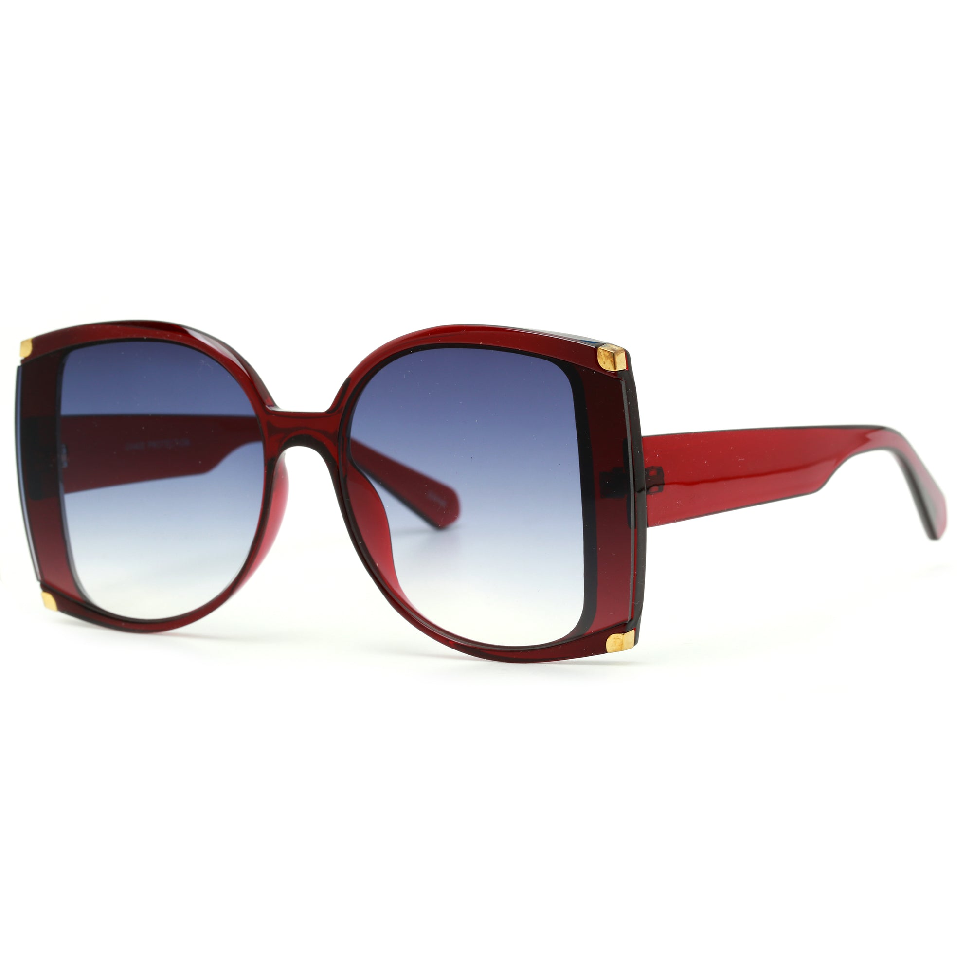 Bold Oversize Gold Accent Sunnies