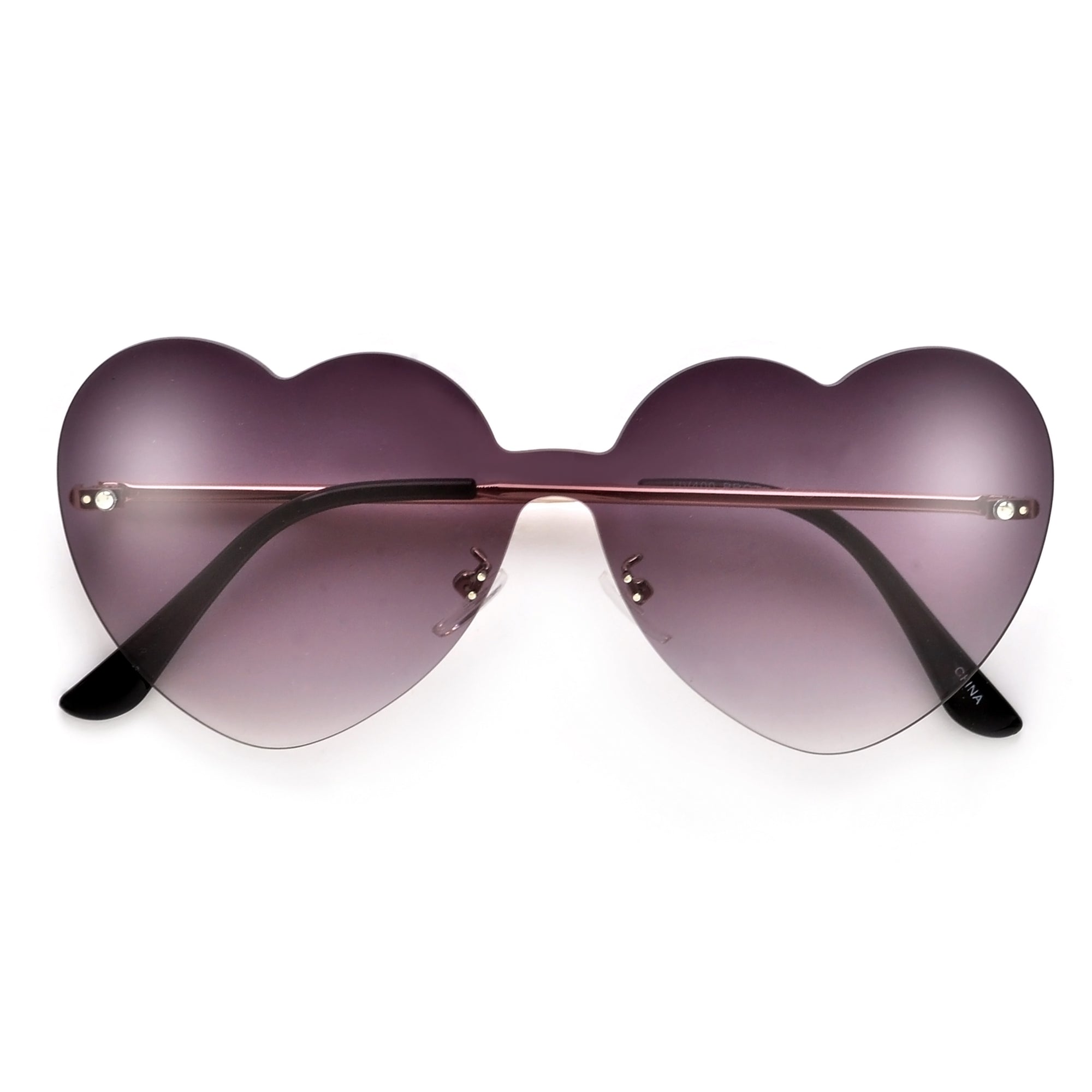 Oversize Cute Rimless Heart Sunnies