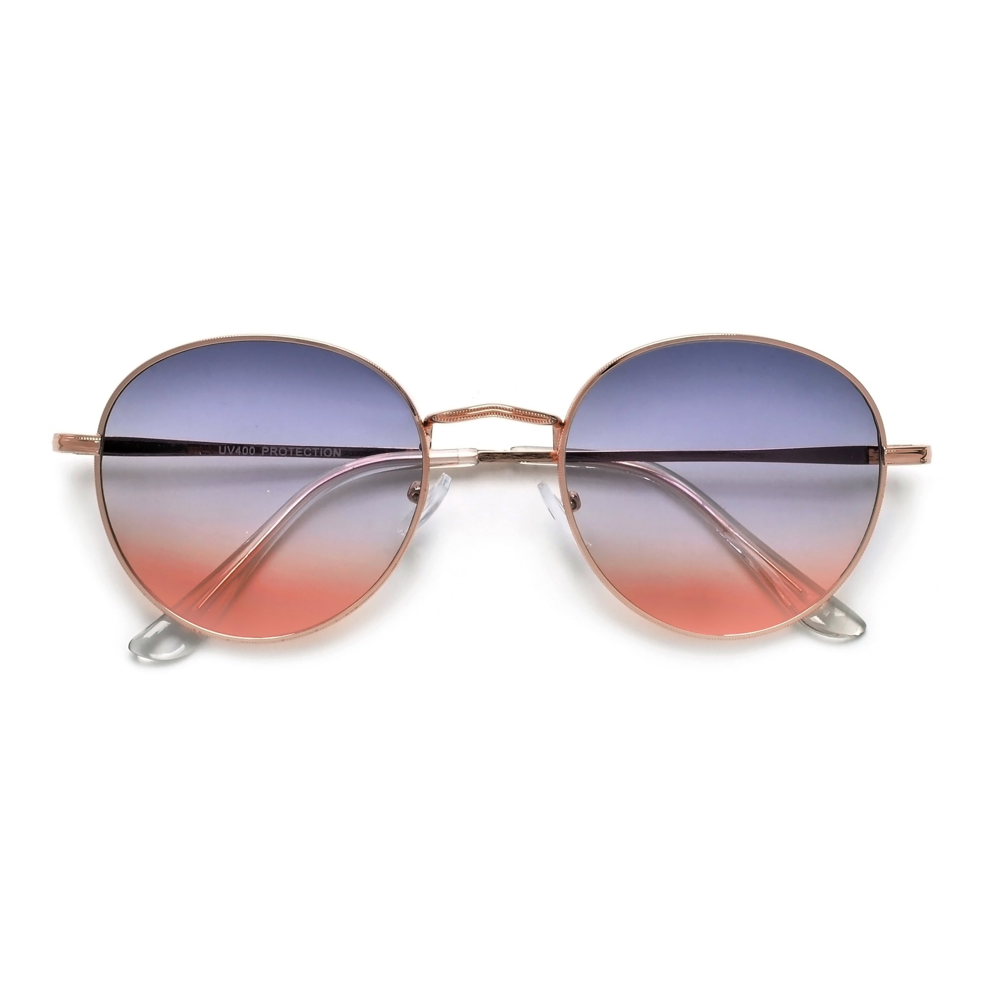 Oversize Retro Round 54mm Lightweight Metallic Colorful Mirrored Lens Sunglasses - Sunglass Spot