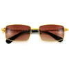 Slim Rectangular Leopard Cable Wire Temple Sunnies