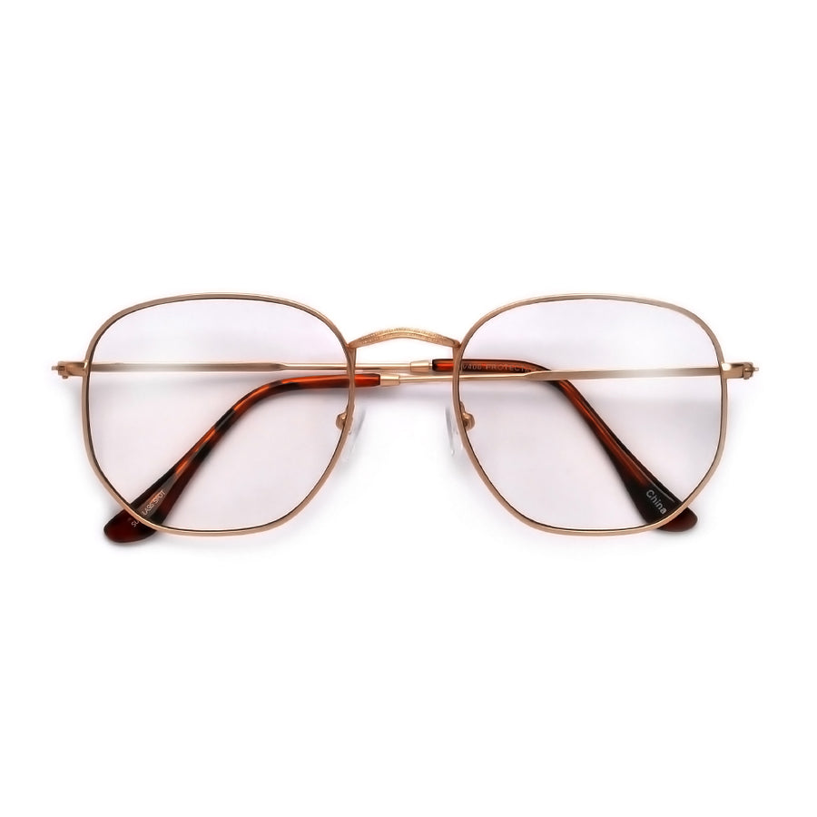 54mm Chic Geometric Flat Lens Clear Eyewear - Sunglass Spot