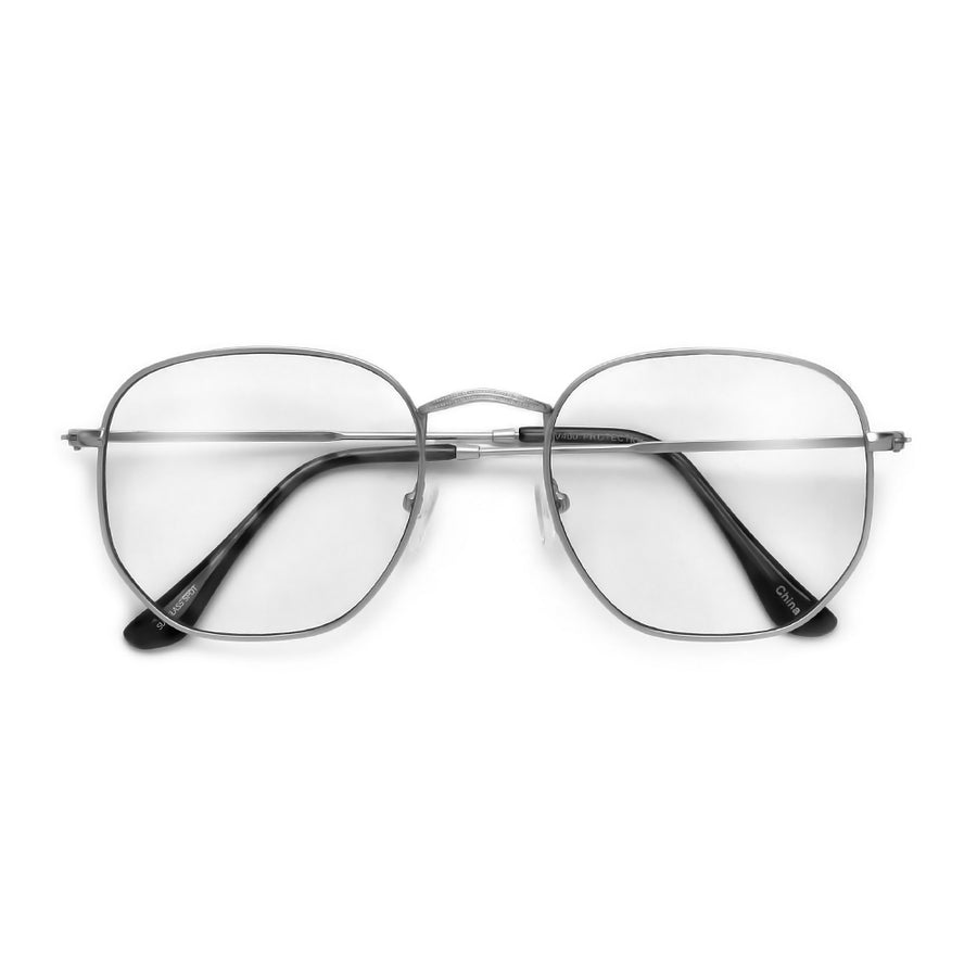 54mm Chic Geometric Flat Lens Clear Eyewear - Sunglass Spot