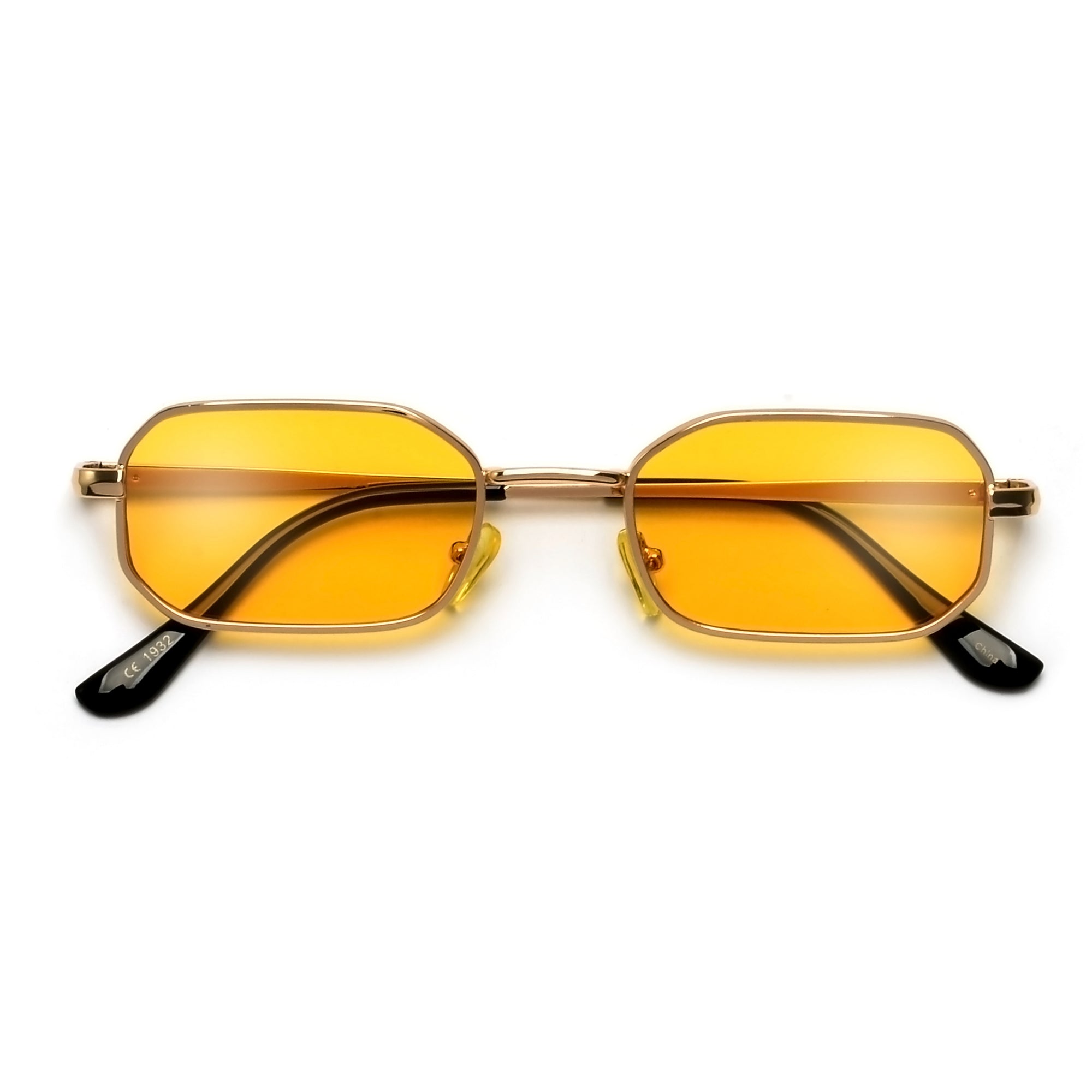 Vintage Sleek Slim Octagonal Throw Back Sunnies - Sunglass Spot