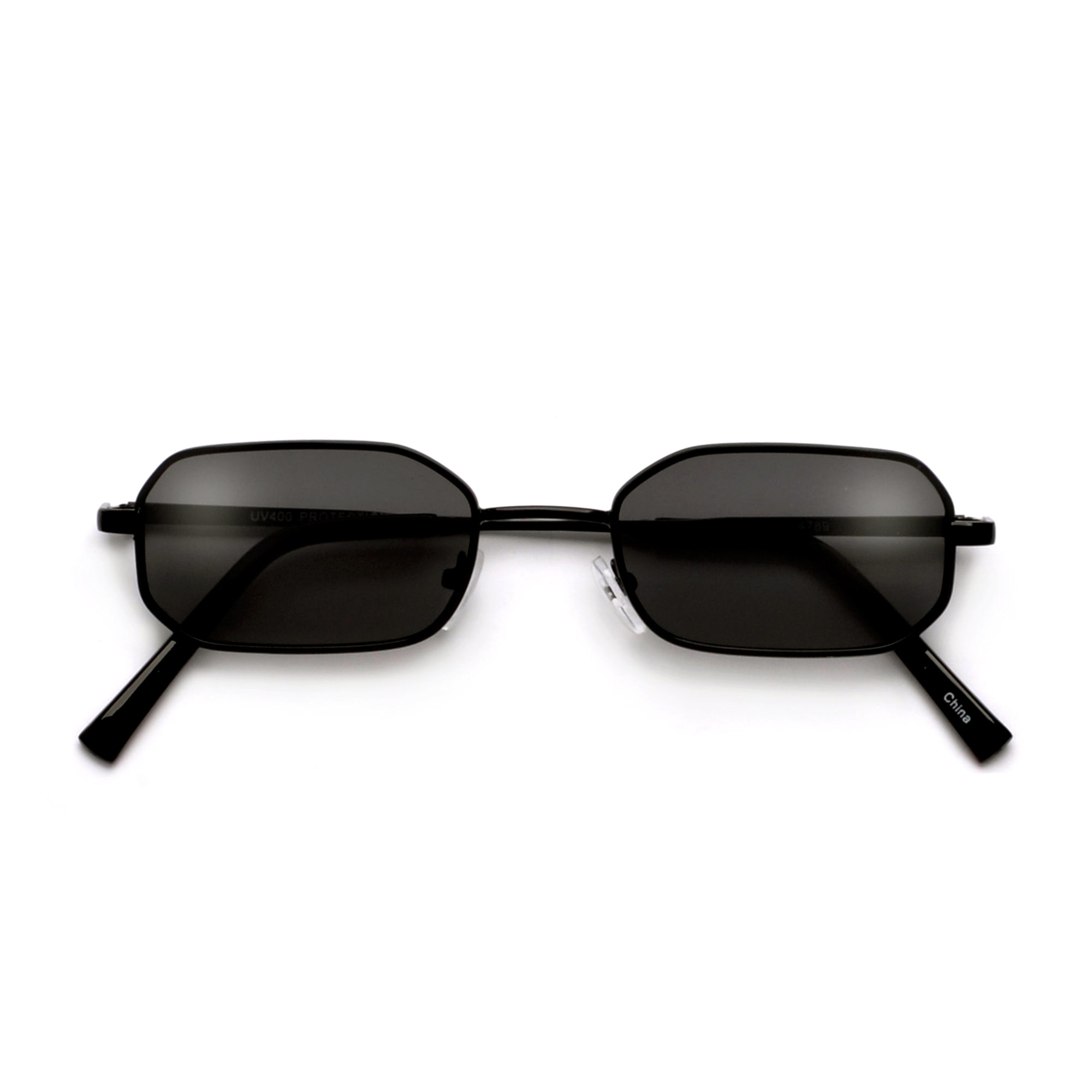 Vintage Sleek Slim Octagonal Throw Back Sunnies - Sunglass Spot