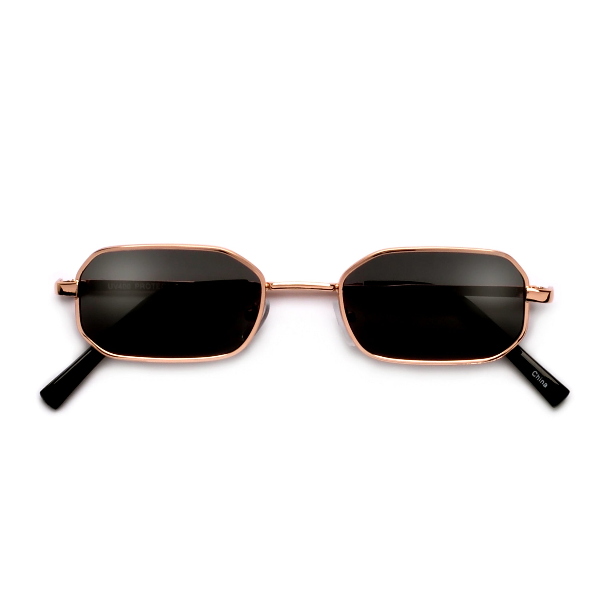 Vintage Sleek Slim Octagonal Throw Back Sunnies - Sunglass Spot