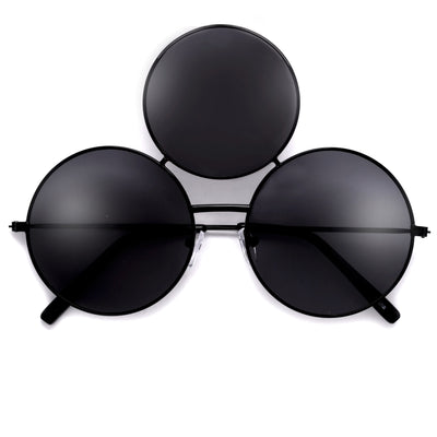 Quirky Triple Round Lens Eccentrically Fun Sunglasses - Sunglass Spot