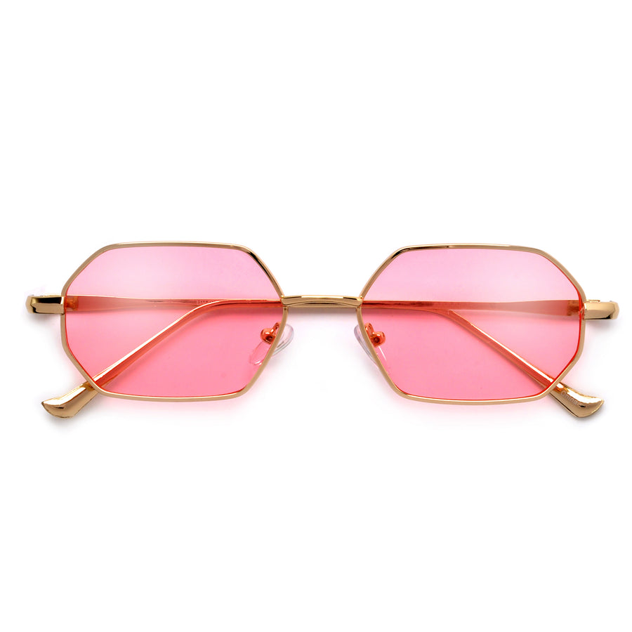 Slim Retro Slender Octagonal Sunnies - Sunglass Spot
