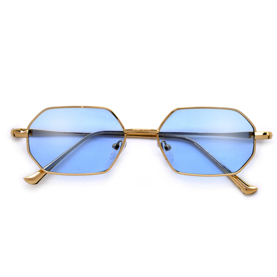 Slim Retro Slender Octagonal Sunnies - Sunglass Spot