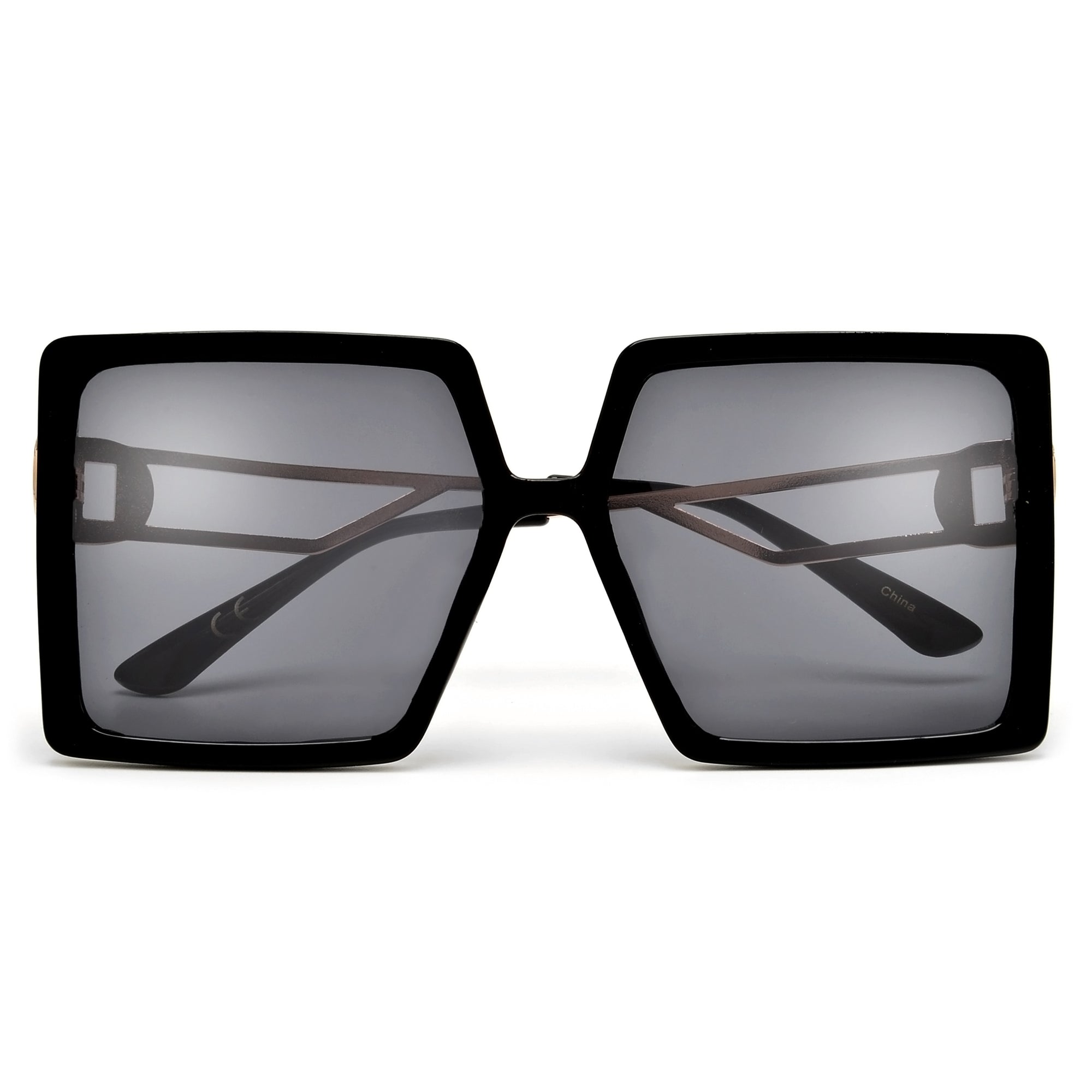 Oversize Bold Full Coverage Square Silhouette Sunnies - Sunglass Spot