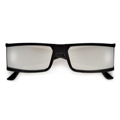 Futuristic Upbeat Full Coverage Rectangular Sunglasses