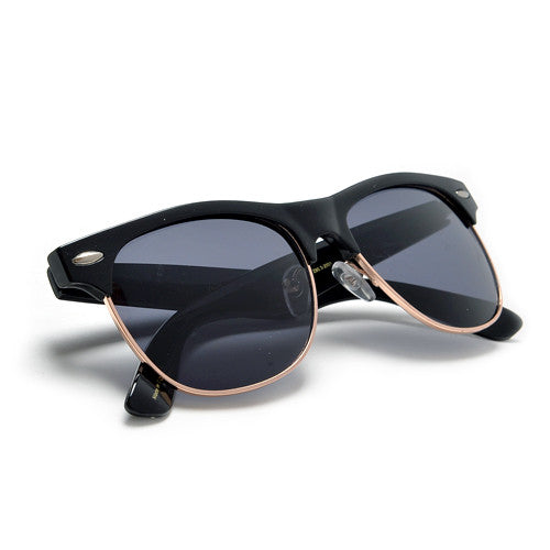 Retro Inspired Round Half Frame Sunglasses - Sunglass Spot