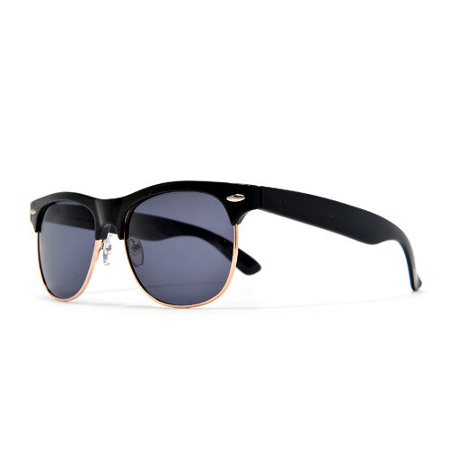 Retro Inspired Round Half Frame Sunglasses - Sunglass Spot