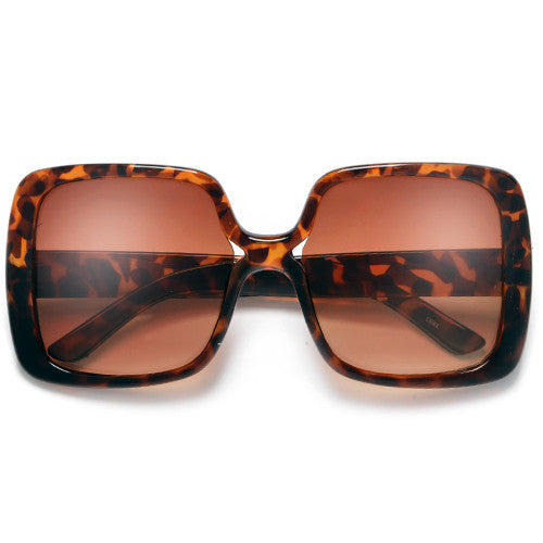Women's Oversized Square Frame Chic Fashion Sunglasses - Sunglass Spot