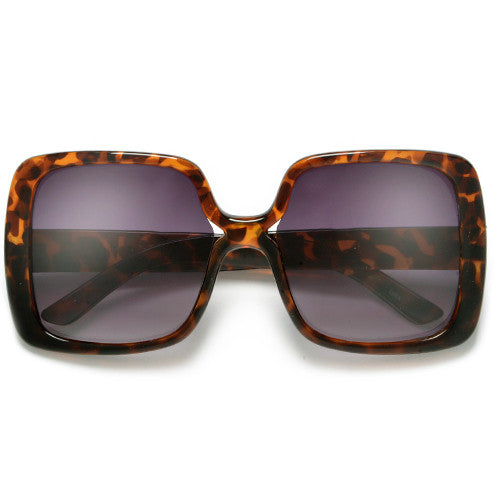 Women's Oversized Square Frame Chic Fashion Sunglasses - Sunglass Spot