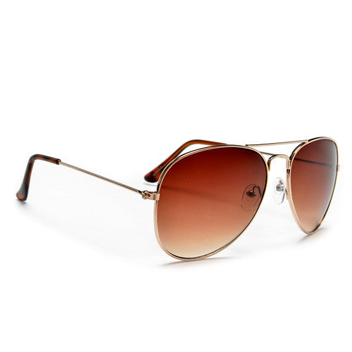 "The Perfect Aviator" Traditional 58mm Gold Tone Classic - Sunglass Spot