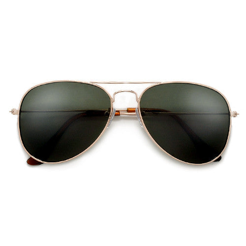 "The Perfect Aviator" Traditional 58mm Gold Tone Classic - Sunglass Spot